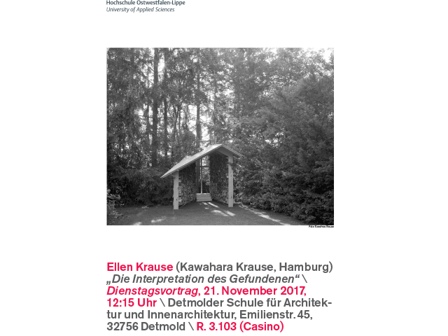 LECTURE AT DETMOLD SCHOOL OF ARCHITECTURE AND INTERIOR ARCHITECTURE